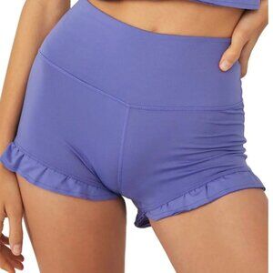 Free People Movement Solid Plie All Day Shorts in Lavendar